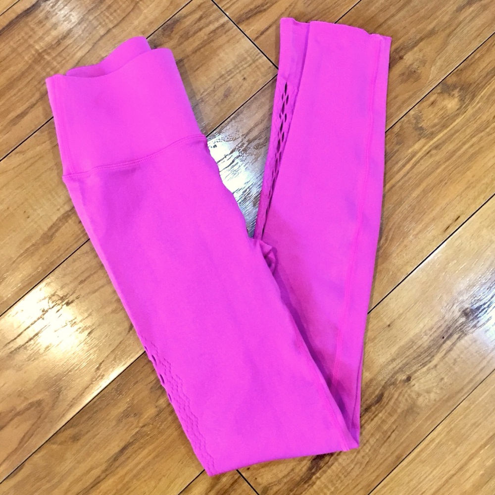 Fabletics Skulptknit  neon Pink Active Leggings pant loungewear yoga pickle ball